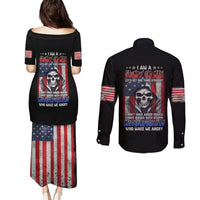 I Am A Grumpy Old Man Couples Matching Puletasi Dress and Long Sleeve Button Shirt - Wonder Print Shop