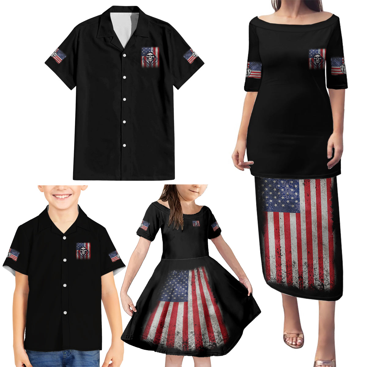 I Am A Grumpy Old Man Family Matching Puletasi Dress and Hawaiian Shirt - Wonder Print Shop