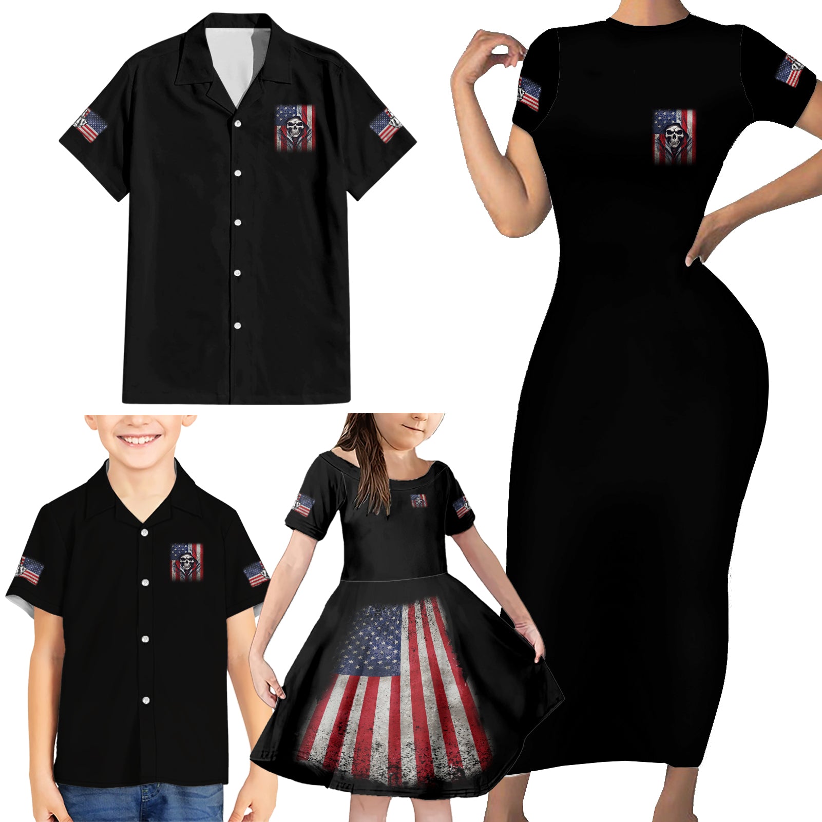 I Am A Grumpy Old Man Family Matching Short Sleeve Bodycon Dress and Hawaiian Shirt - Wonder Print Shop