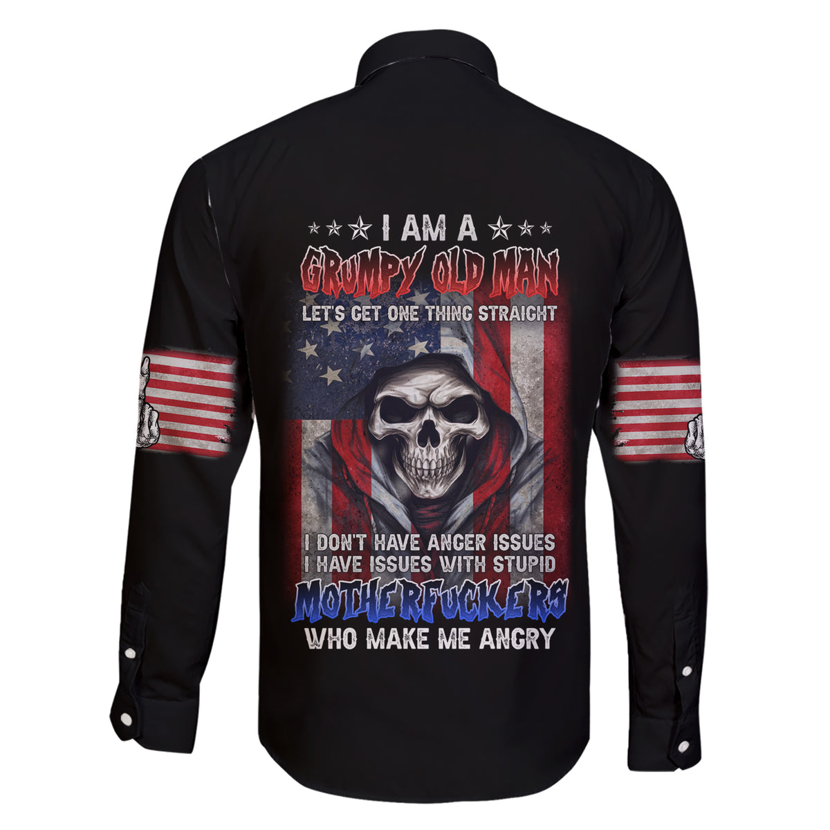 I Am A Grumpy Old Man Family Matching Short Sleeve Bodycon Dress and Hawaiian Shirt - Wonder Print Shop