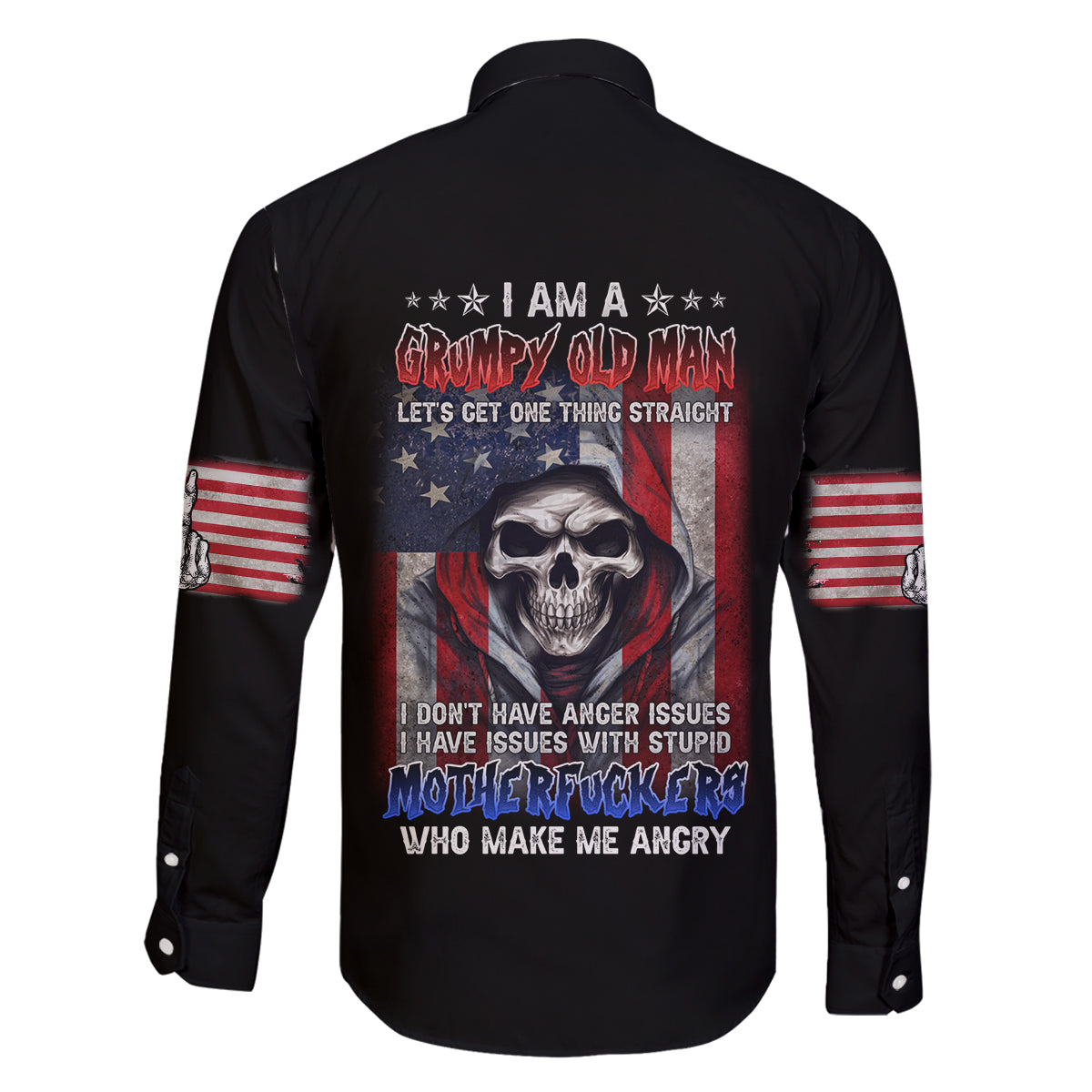 I Am A Grumpy Old Man Family Matching Tank Maxi Dress and Hawaiian Shirt - Wonder Print Shop