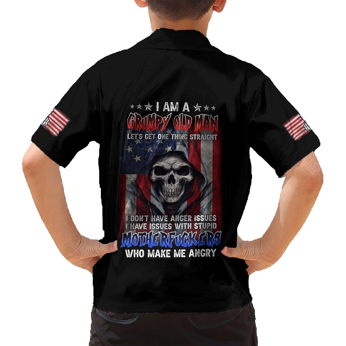 I Am A Grumpy Old Man Kid Hawaiian Shirt - Wonder Print Shop