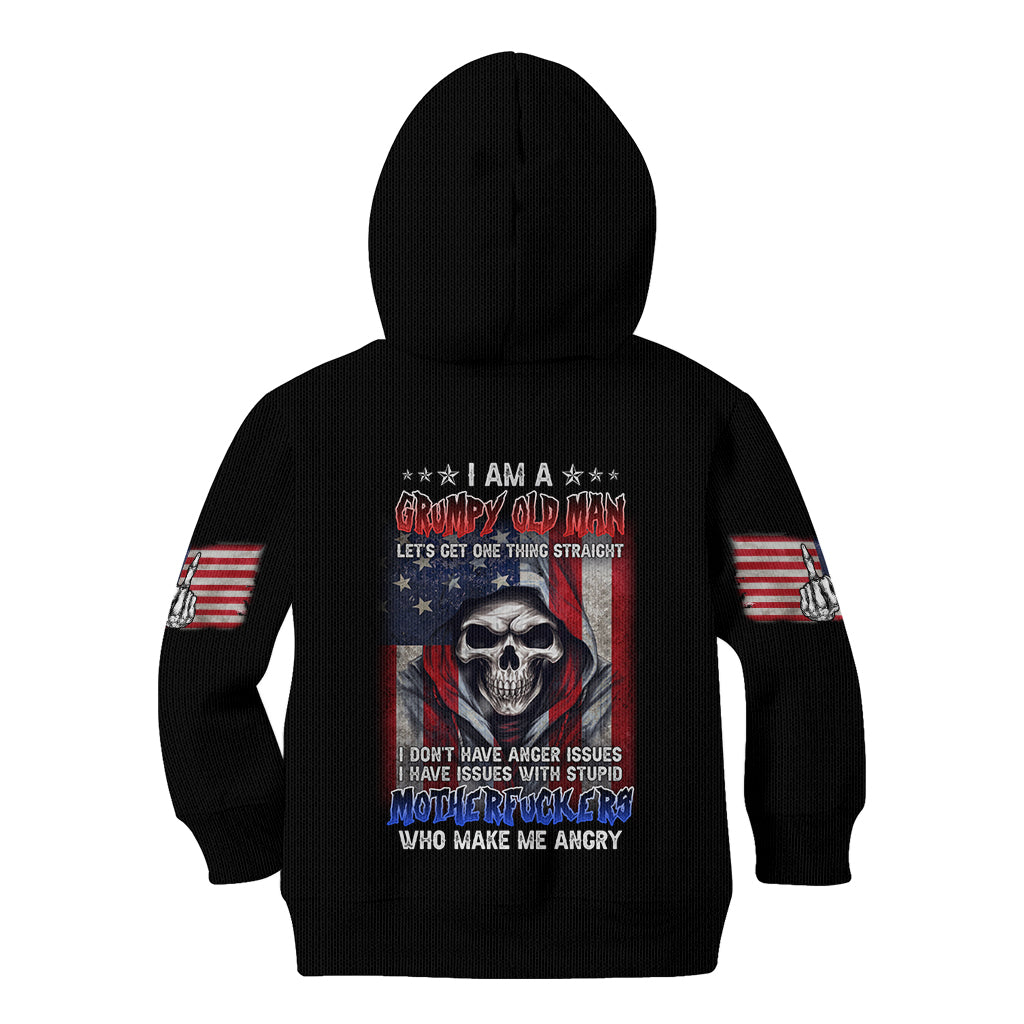 I Am A Grumpy Old Man Kid Hoodie - Wonder Print Shop
