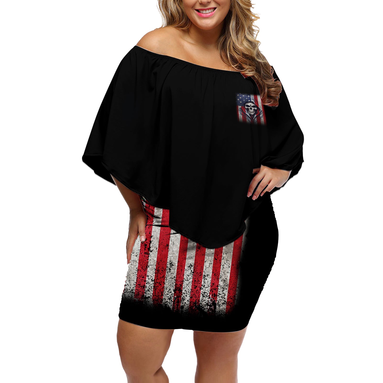 I Am A Grumpy Old Man Off Shoulder Short Dress - Wonder Print Shop