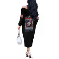 I Am A Grumpy Old Man Off The Shoulder Long Sleeve Dress - Wonder Print Shop