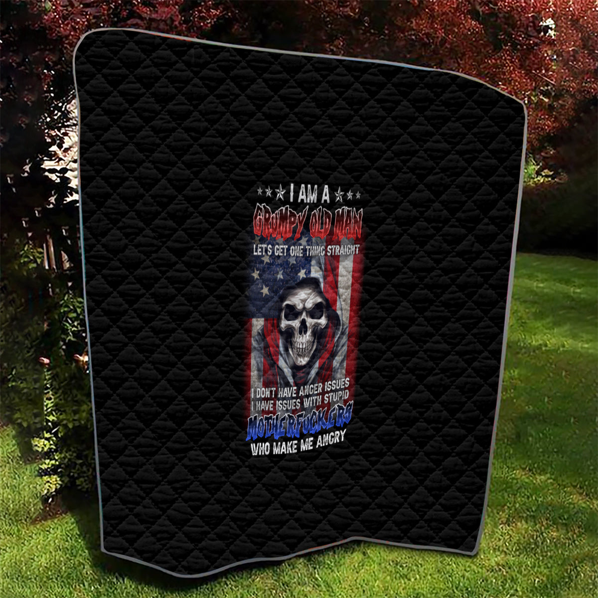 I Am A Grumpy Old Man Quilt - Wonder Print Shop