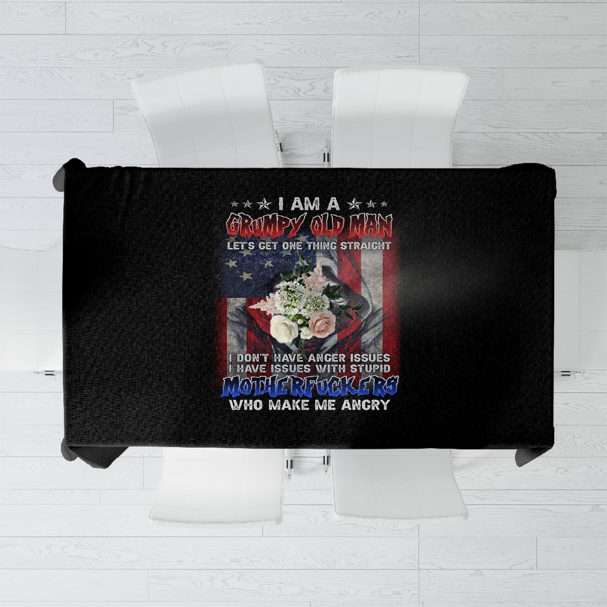 I Am A Grumpy Old Man Tablecloth - Wonder Print Shop