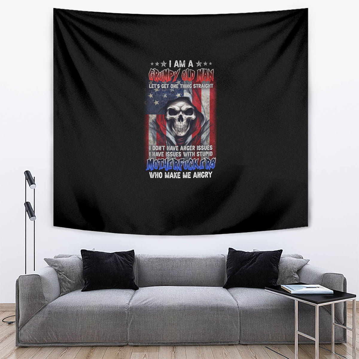 I Am A Grumpy Old Man Tapestry - Wonder Print Shop