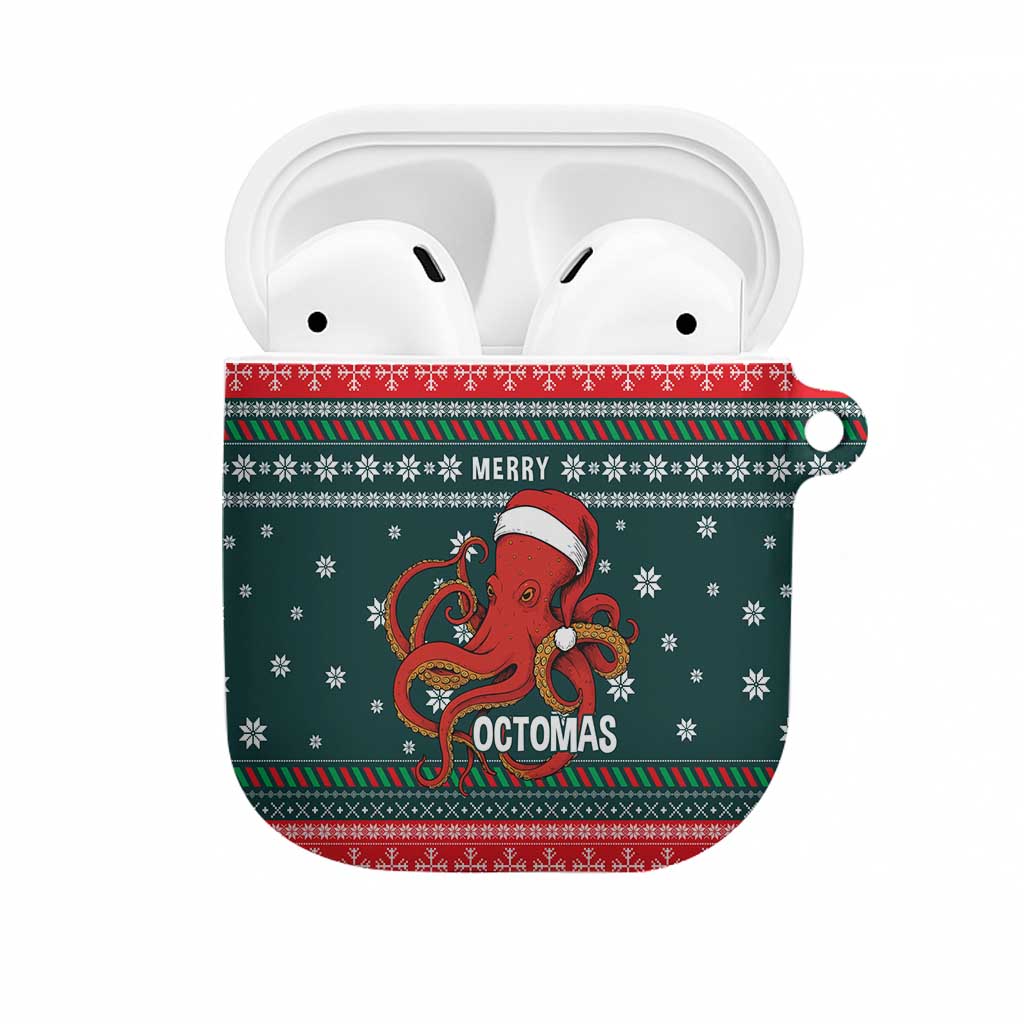 Merry Octomas Christmas AirPods Case Xmas Holiday Patterns - Wonder Print Shop