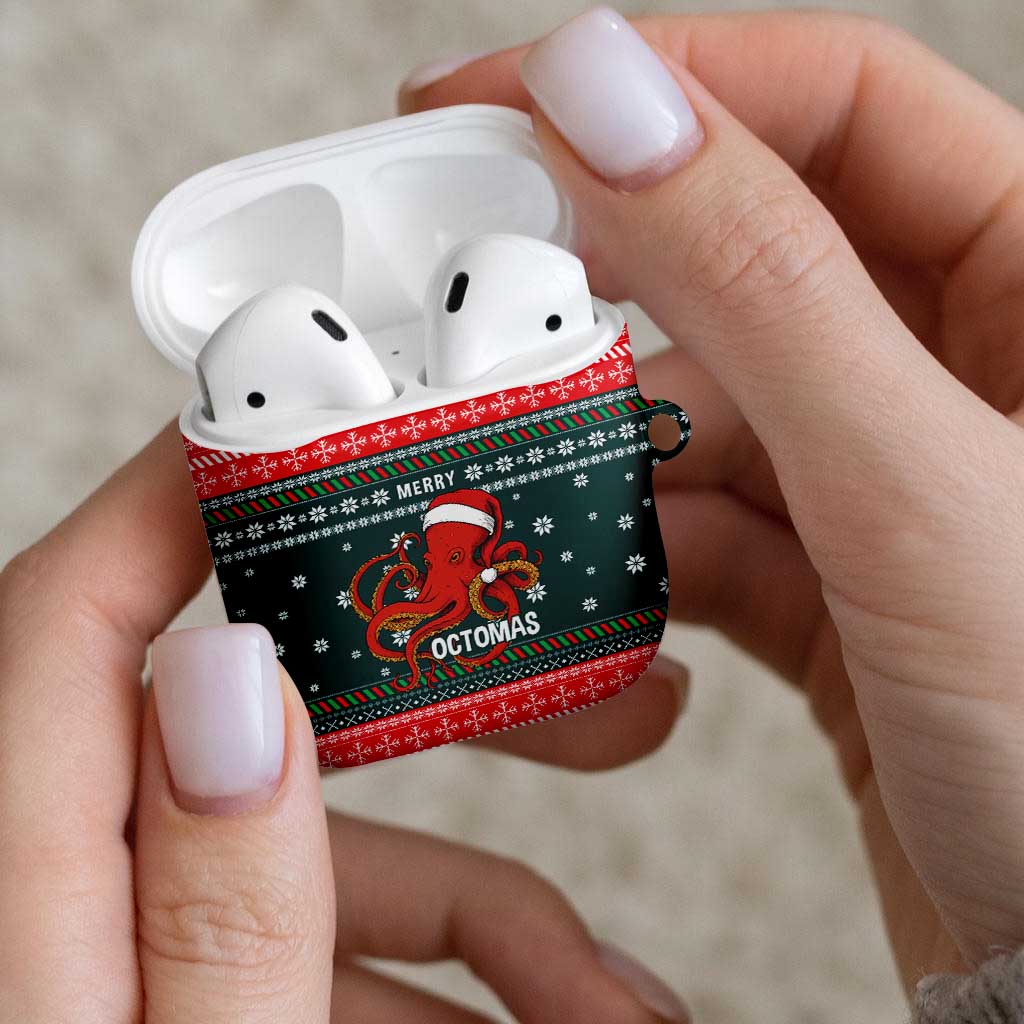 Merry Octomas Christmas AirPods Case Xmas Holiday Patterns - Wonder Print Shop