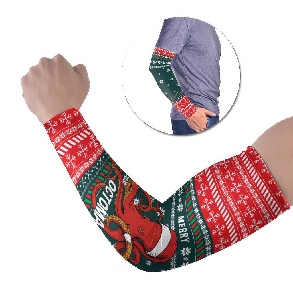 Merry Octomas Christmas Arm Sleeves Xmas Holiday Patterns - Wonder Print Shop