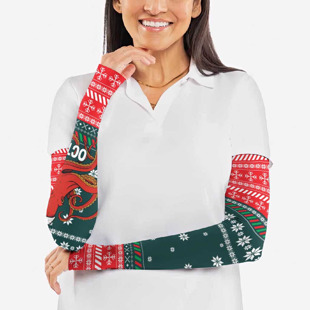 Merry Octomas Christmas Arm Sleeves Xmas Holiday Patterns - Wonder Print Shop