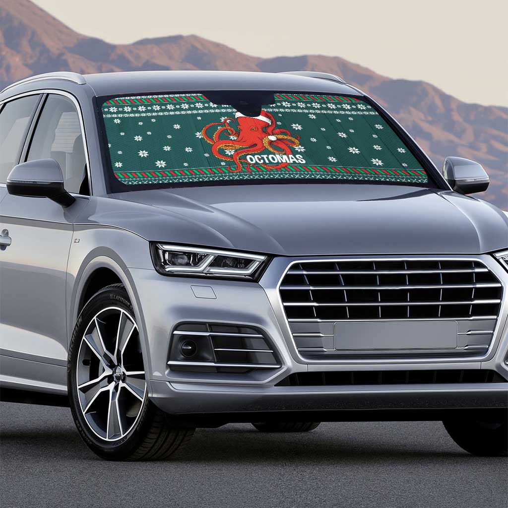 Merry Octomas Christmas Auto Sun Shade Xmas Holiday Patterns - Wonder Print Shop