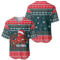 Merry Octomas Christmas Baseball Jersey Xmas Holiday Patterns - Wonder Print Shop