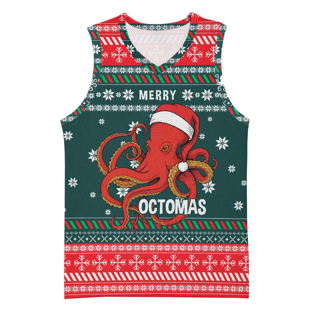 Merry Octomas Christmas Basketball Jersey Xmas Holiday Patterns - Wonder Print Shop
