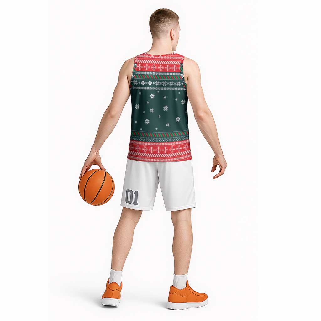 Merry Octomas Christmas Basketball Jersey Xmas Holiday Patterns - Wonder Print Shop