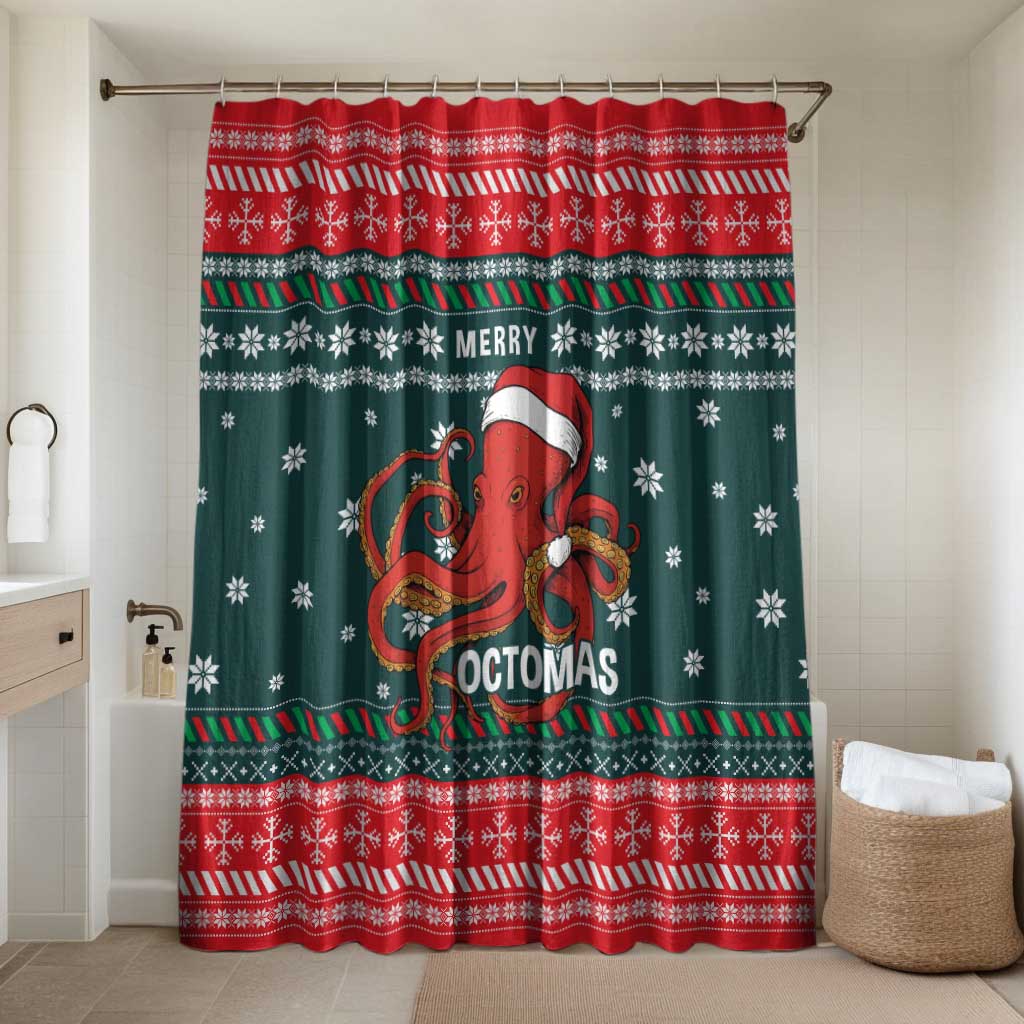 Merry Octomas Christmas Bathroom Set Xmas Holiday Patterns - Wonder Print Shop