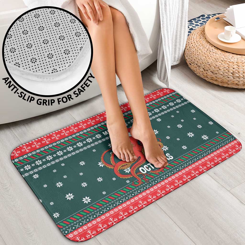 Merry Octomas Christmas Bathroom Set Xmas Holiday Patterns - Wonder Print Shop
