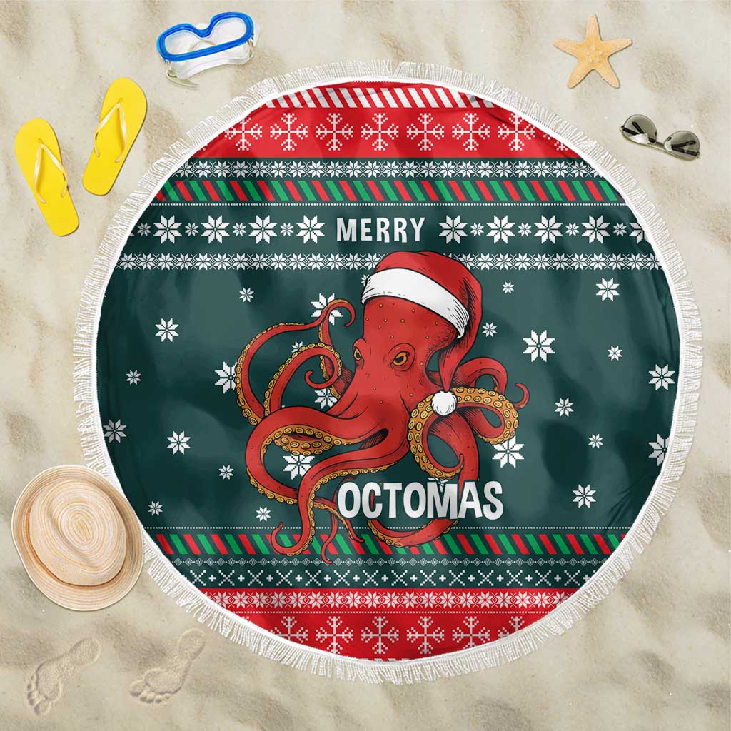 Merry Octomas Christmas Beach Blanket Xmas Holiday Patterns - Wonder Print Shop