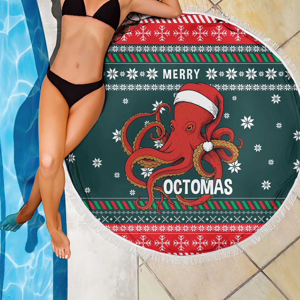 Merry Octomas Christmas Beach Blanket Xmas Holiday Patterns - Wonder Print Shop