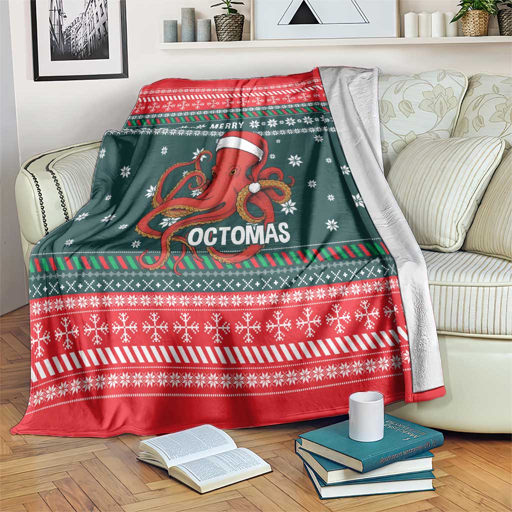 Merry Octomas Christmas Blanket Xmas Holiday Patterns - Wonder Print Shop
