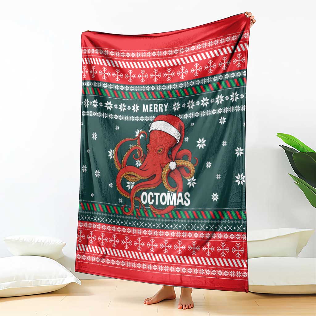 Merry Octomas Christmas Blanket Xmas Holiday Patterns - Wonder Print Shop