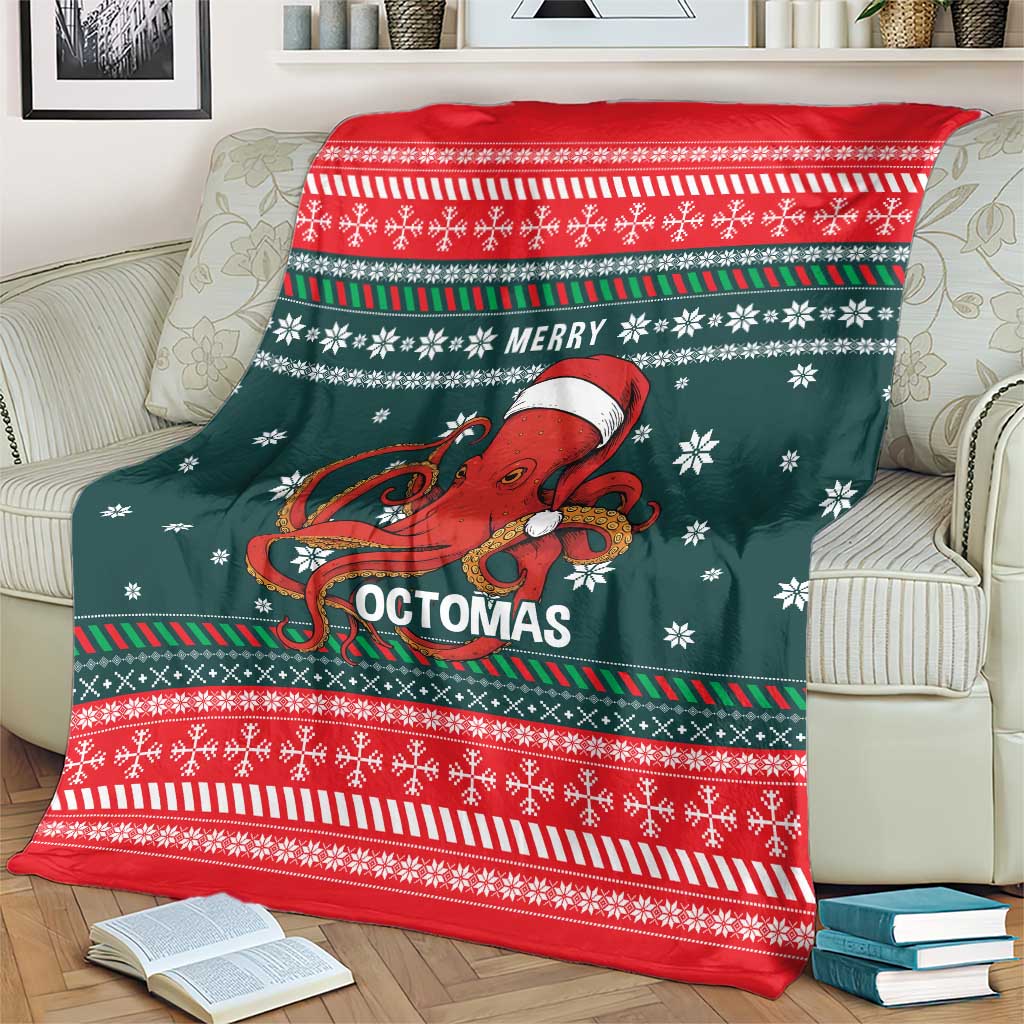 Merry Octomas Christmas Blanket Xmas Holiday Patterns - Wonder Print Shop