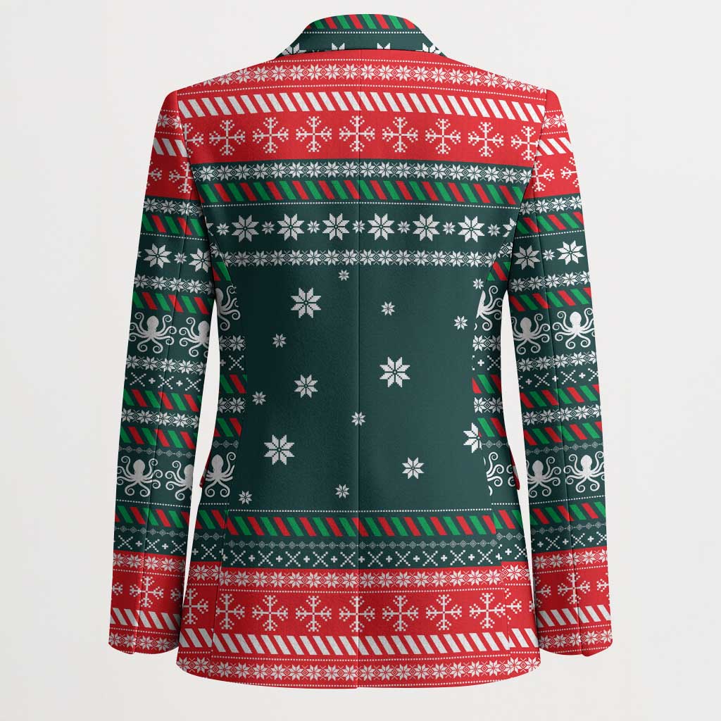 Merry Octomas Christmas Blazer Xmas Holiday Patterns - Wonder Print Shop