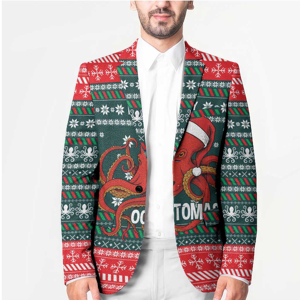 Merry Octomas Christmas Blazer Xmas Holiday Patterns - Wonder Print Shop