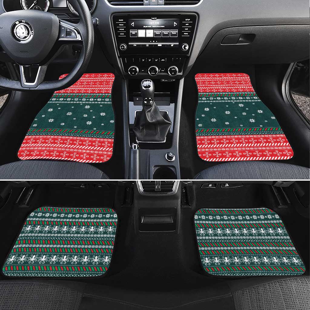 Merry Octomas Christmas Car Mats Xmas Holiday Patterns - Wonder Print Shop
