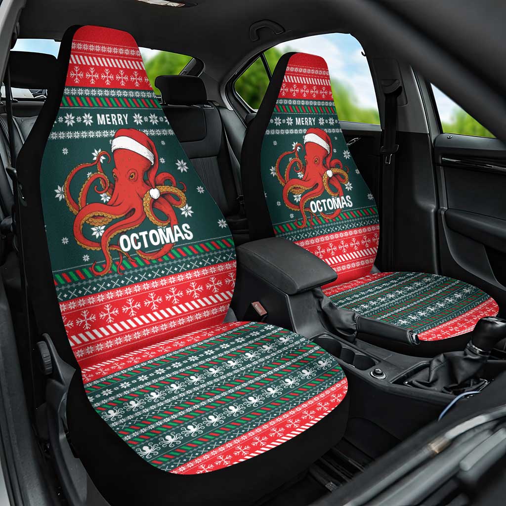 Merry Octomas Christmas Car Seat Cover Xmas Holiday Patterns - Wonder Print Shop