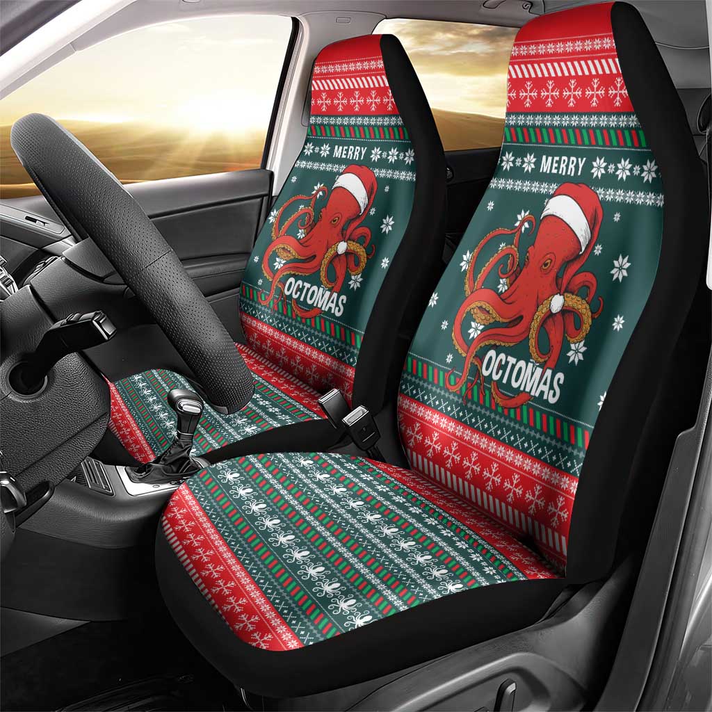Merry Octomas Christmas Car Seat Cover Xmas Holiday Patterns - Wonder Print Shop