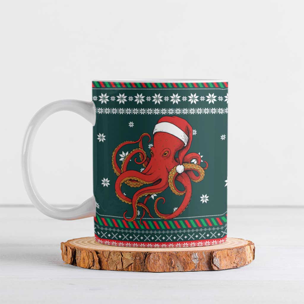 Merry Octomas Christmas Ceramic Mug Xmas Holiday Patterns - Wonder Print Shop