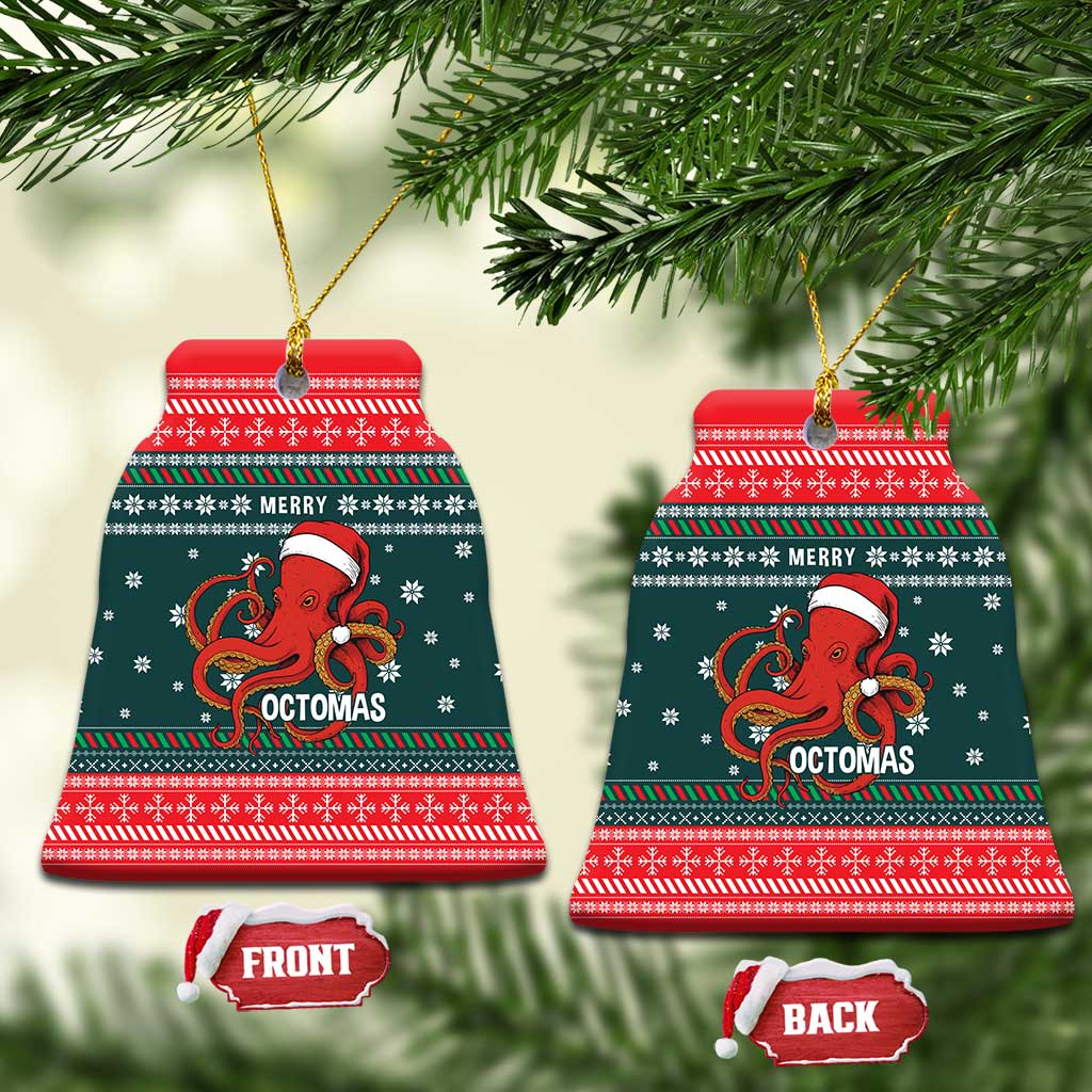 Merry Octomas Christmas Ceramic Ornament Xmas Holiday Patterns - Wonder Print Shop