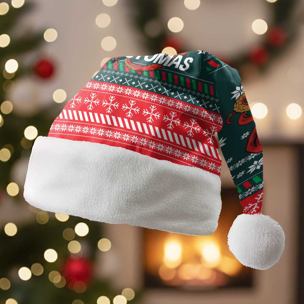 Merry Octomas Christmas Santa Hat Xmas Holiday Patterns - Wonder Print Shop