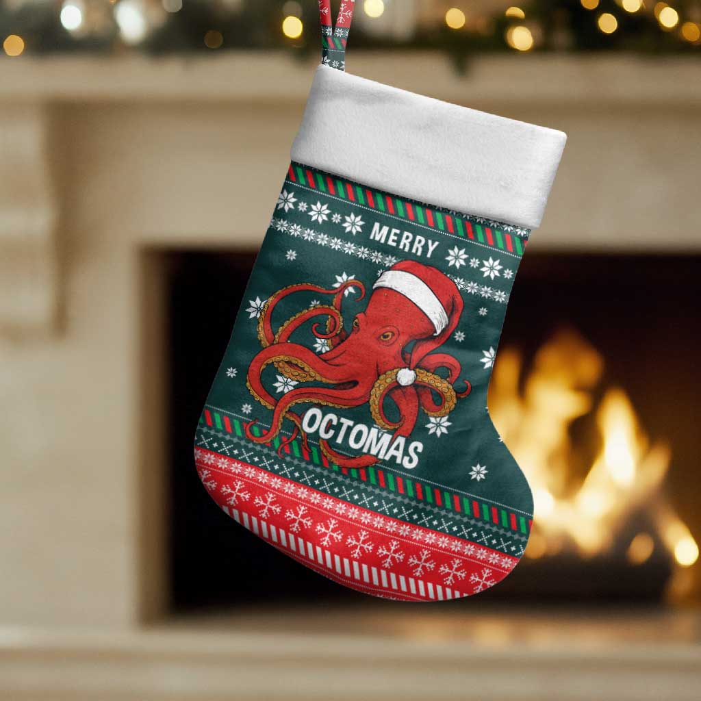 Merry Octomas Christmas Stocking Xmas Holiday Patterns - Wonder Print Shop