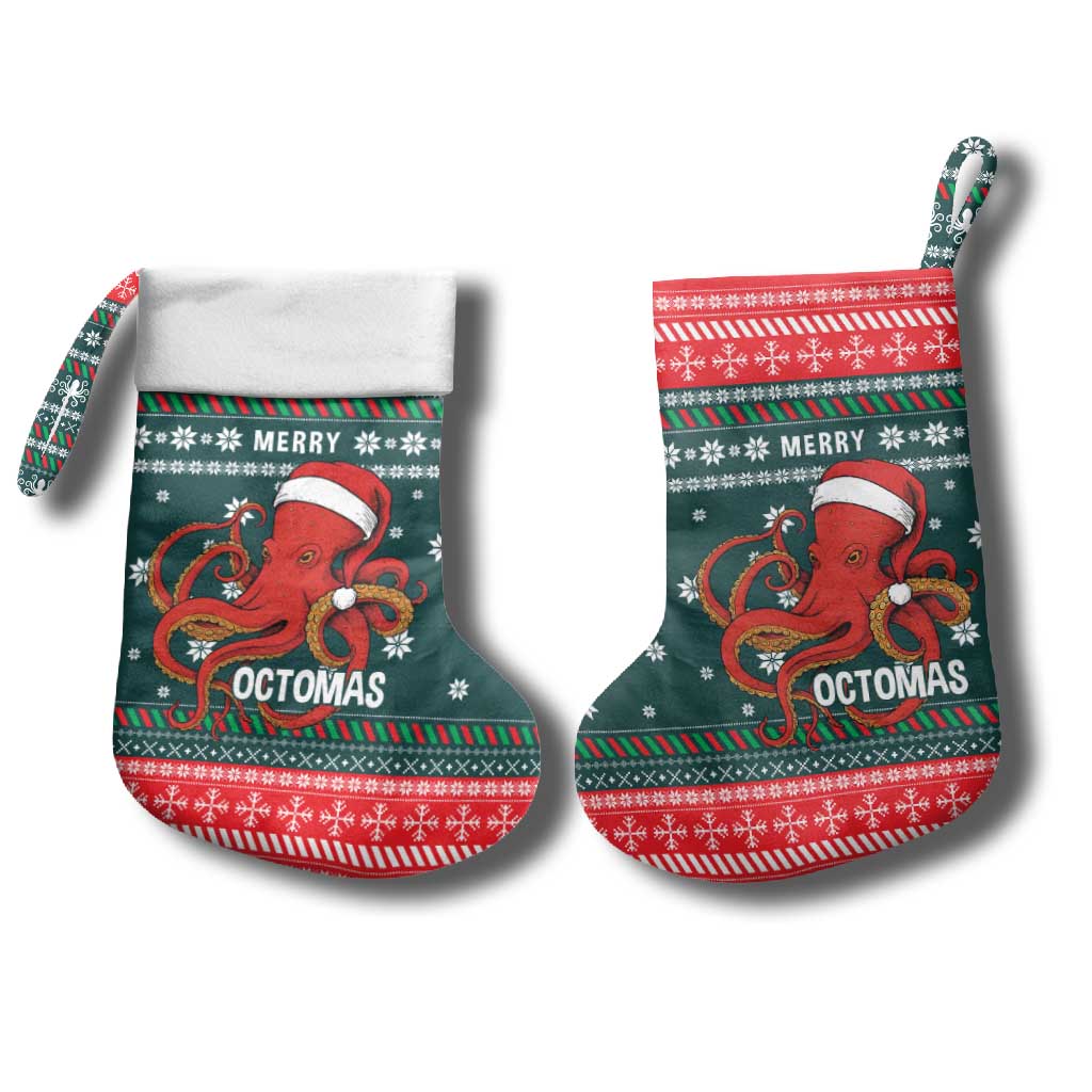 Merry Octomas Christmas Stocking Xmas Holiday Patterns - Wonder Print Shop