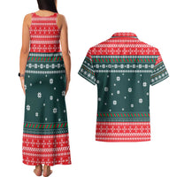 Merry Octomas Christmas Couples Matching Tank Maxi Dress and Hawaiian Shirt Xmas Holiday Patterns - Wonder Print Shop