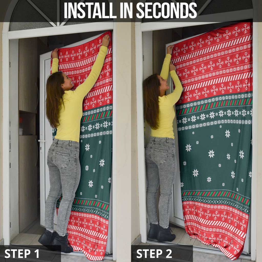 Merry Octomas Christmas Door Cover Xmas Holiday Patterns - Wonder Print Shop