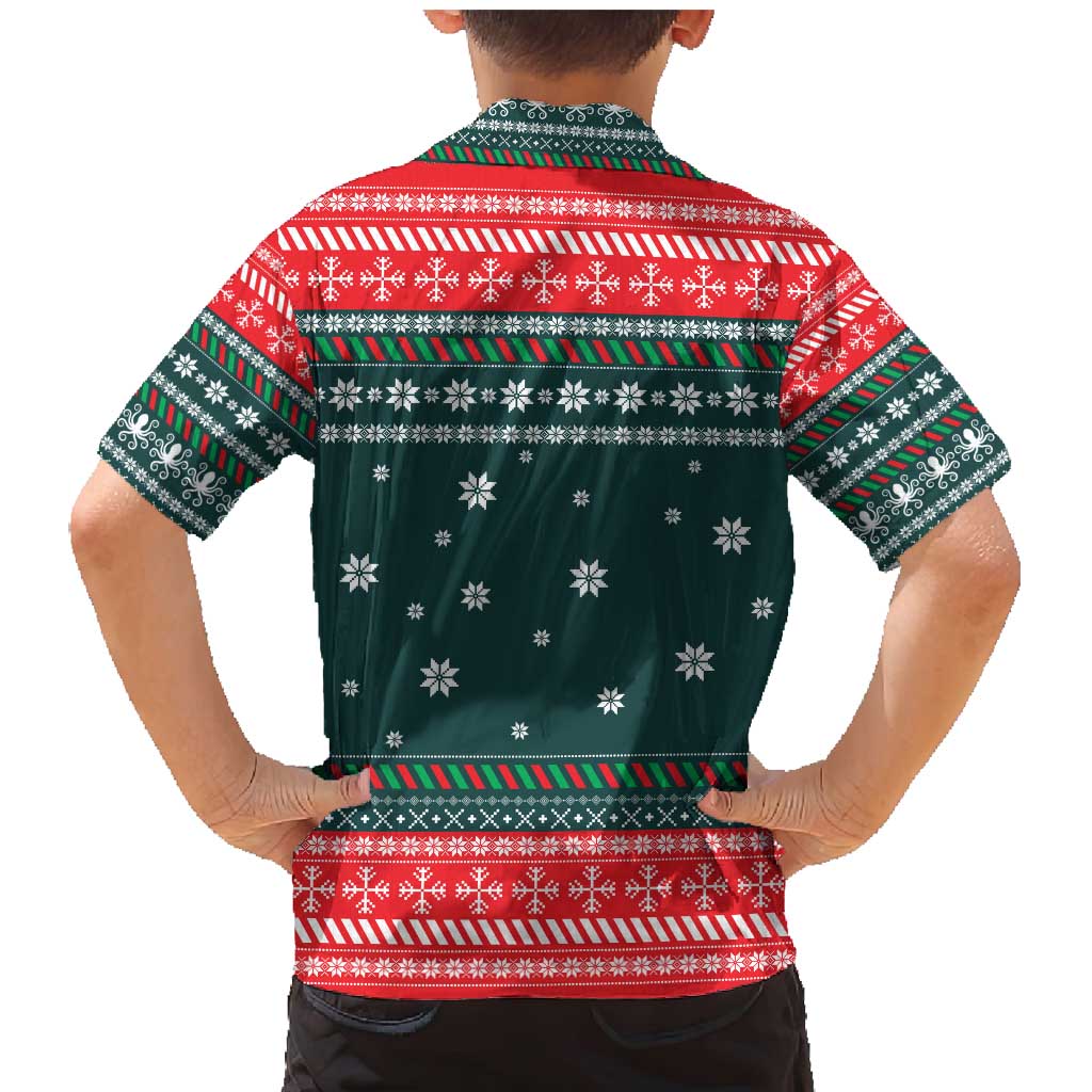 Merry Octomas Christmas Family Matching Mermaid Dress and Hawaiian Shirt Xmas Holiday Patterns - Wonder Print Shop