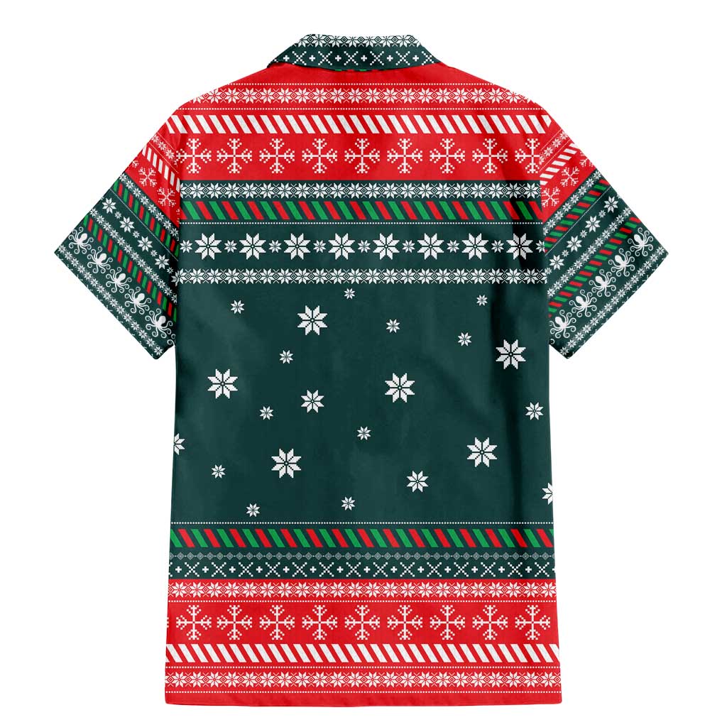 Merry Octomas Christmas Family Matching Mermaid Dress and Hawaiian Shirt Xmas Holiday Patterns - Wonder Print Shop