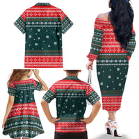 Merry Octomas Christmas Family Matching Off The Shoulder Long Sleeve Dress and Hawaiian Shirt Xmas Holiday Patterns - Wonder Print Shop