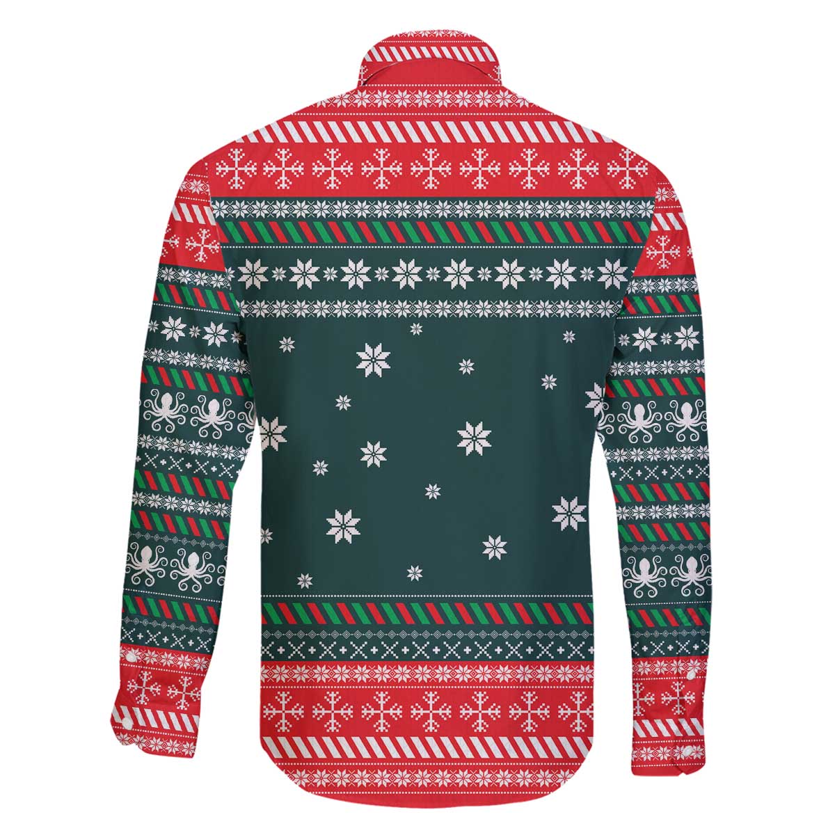 Merry Octomas Christmas Family Matching Off The Shoulder Long Sleeve Dress and Hawaiian Shirt Xmas Holiday Patterns - Wonder Print Shop