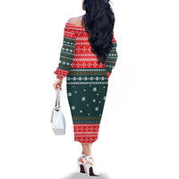 Merry Octomas Christmas Family Matching Off The Shoulder Long Sleeve Dress and Hawaiian Shirt Xmas Holiday Patterns - Wonder Print Shop