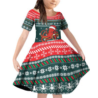 Merry Octomas Christmas Family Matching Off Shoulder Short Dress and Hawaiian Shirt Xmas Holiday Patterns - Wonder Print Shop