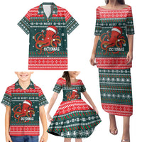 Merry Octomas Christmas Family Matching Puletasi and Hawaiian Shirt Xmas Holiday Patterns - Wonder Print Shop