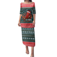 Merry Octomas Christmas Family Matching Puletasi and Hawaiian Shirt Xmas Holiday Patterns - Wonder Print Shop