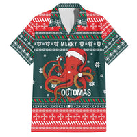 Merry Octomas Christmas Family Matching Short Sleeve Bodycon Dress and Hawaiian Shirt Xmas Holiday Patterns - Wonder Print Shop