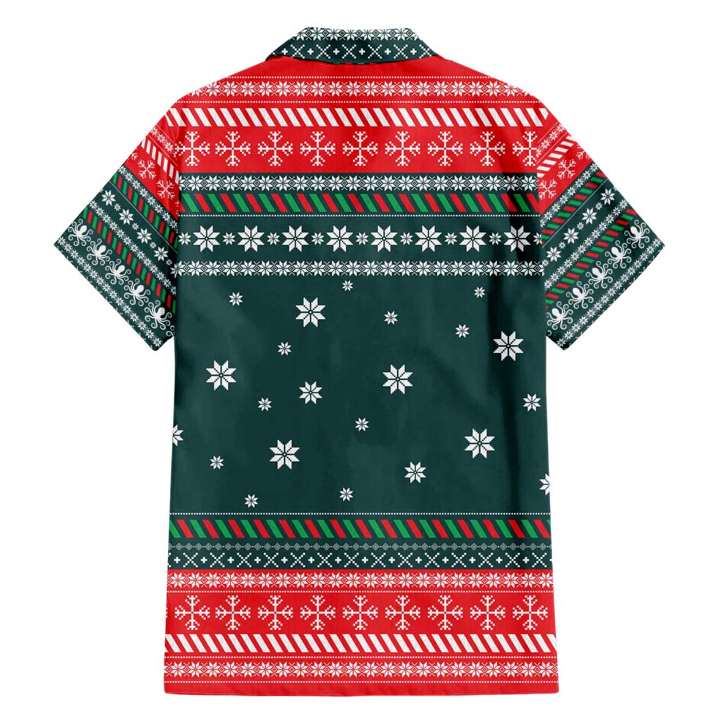 Merry Octomas Christmas Family Matching Short Sleeve Bodycon Dress and Hawaiian Shirt Xmas Holiday Patterns - Wonder Print Shop