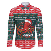 Merry Octomas Christmas Family Matching Short Sleeve Bodycon Dress and Hawaiian Shirt Xmas Holiday Patterns - Wonder Print Shop